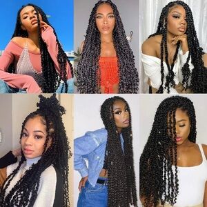 Passion Twist Hair 24 Inch 7 Packs Water Wave Crochet Hair PreLooped Bohemian